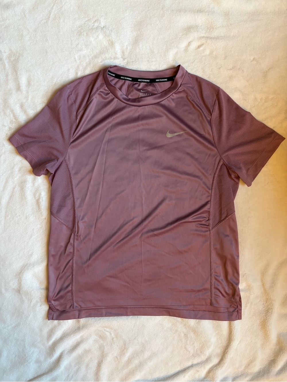 Nike Dri-FIT Short Sleeve Running Athletic Tee Mauve Size M